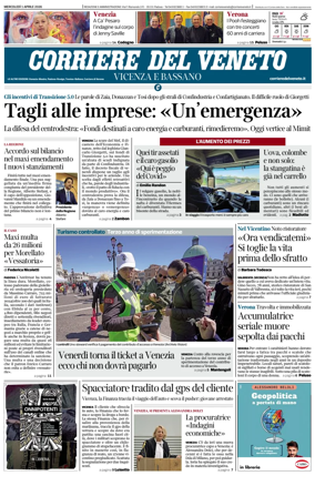 Cover of Corriere del Veneto (Vicenza e Bassano)