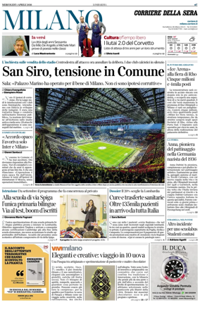 Cover of Corriere della Sera (Milano)