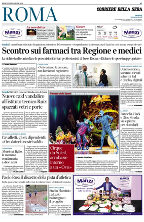 Cover of Corriere della Sera (Roma)
