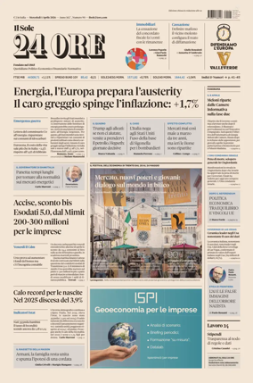Cover of Il Sole 24 Ore