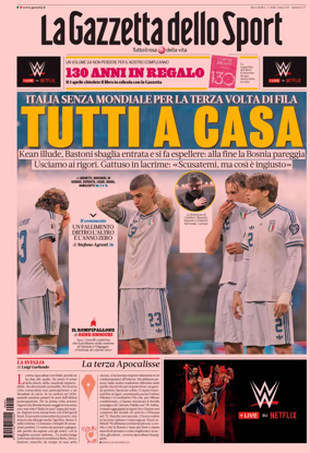 Cover of La Gazzetta dello Sport