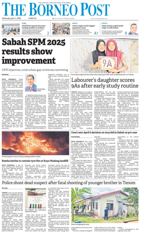 Cover of The Borneo Post (Sabah)