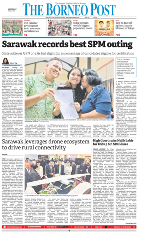 Cover of The Borneo Post (Sarawak)