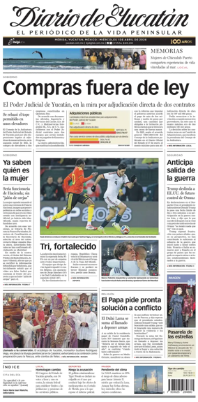 Cover of Diario de Yucatan