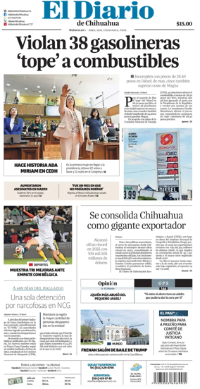 Cover of El Diario de Chihuahua