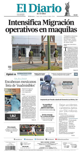 Cover of El Diario de Juarez