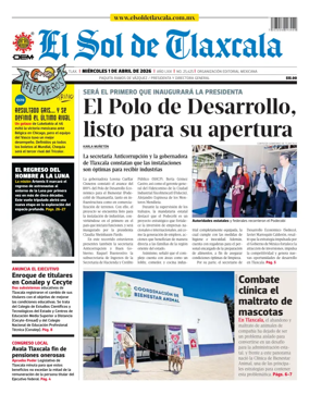 Cover of El Sol de Tlaxcala