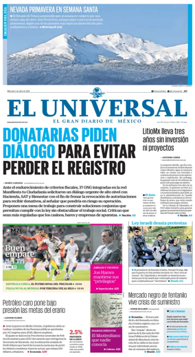 Cover of El Universal