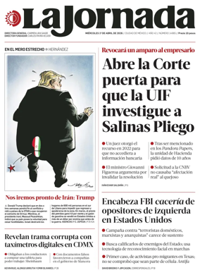 Cover of La Jornada
