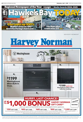 Cover of Hawke's Bay Today