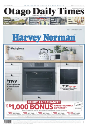 Cover of Otago Daily Times