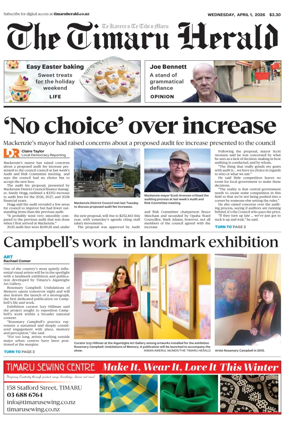 Cover of The Timaru Herald