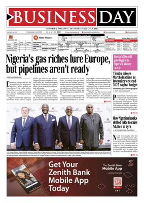 Cover of Business Day (Nigeria)