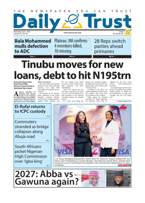Cover of Daily Trust