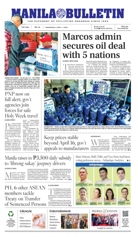 Cover of Manila Bulletin