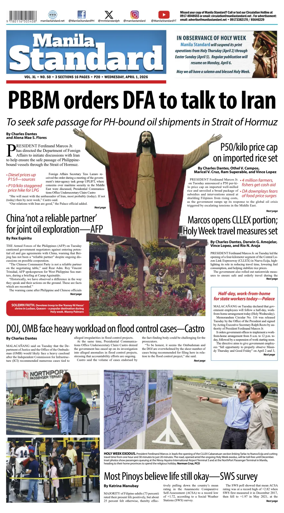 Cover of Manila Standard