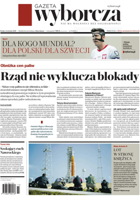 Cover of Gazeta Wyborcza