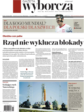 Cover of Gazeta Wyborcza Stoleczna