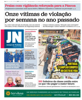 Cover of Jornal de Noticias