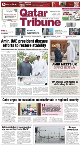 Cover of Qatar Tribune