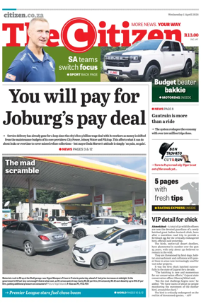 Cover of The Citizen (KZN)