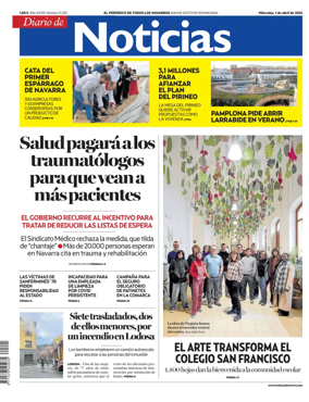 Cover of Diario de Noticias (Spain)