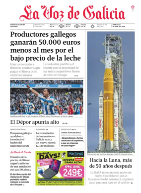 Cover of La Voz de Galicia (A Coruna)