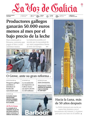 Cover of La Voz de Galicia (Arousa)