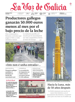 Cover of La Voz de Galicia (Ferrol)