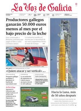 Cover of La Voz de Galicia (Lugo)