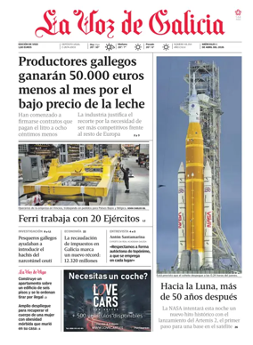 Cover of La Voz de Galicia (Vigo)