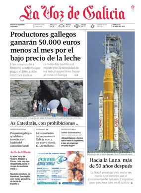 Cover of La Voz de Galicia (Viveiro)