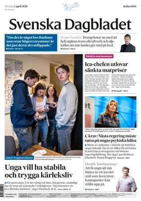 Cover of Svenska Dagbladet