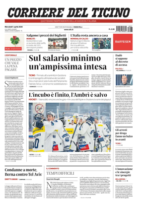 Cover of Corriere del Ticino