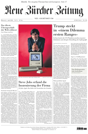 Cover of Neue Zurcher Zeitung