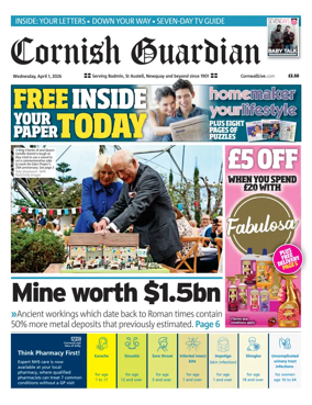 Cover of Cornish Guardian (Newquay & the North Coast)