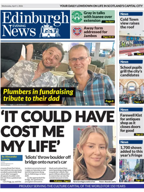 Cover of Edinburgh Evening News