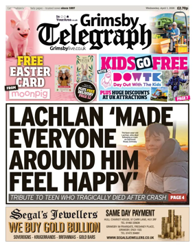 Cover of Grimsby Telegraph