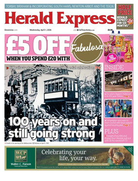Cover of Herald Express (Torbay Brixham & South Hams Edition)
