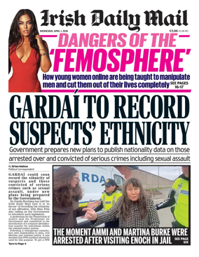 Cover of Irish Daily Mail
