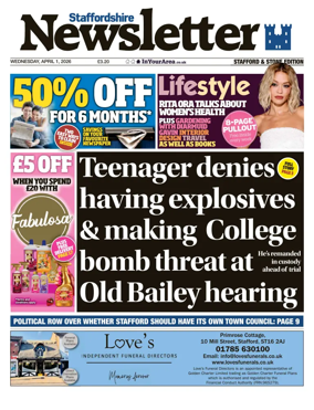 Cover of Staffordshire Newsletter