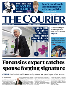 Cover of The Courier & Advertiser (Angus and Dundee)