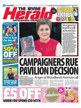 Cover of The Irvine Herald and Kilwinning Chronicle