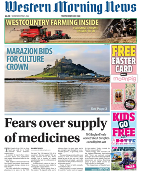 Cover of Western Morning News