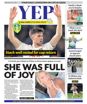 Cover of Yorkshire Evening Post