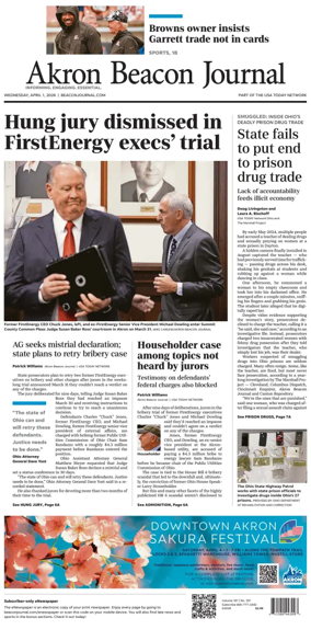 Cover of Akron Beacon Journal