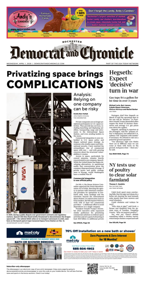 Cover of Democrat and Chronicle