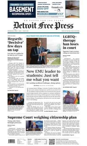 Cover of Detroit Free Press