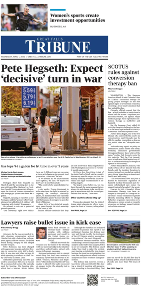 Cover of Great Falls Tribune