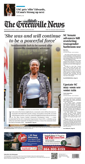 Cover of The Greenville News